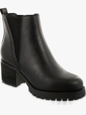 MIA Women's Black Chunky Chelsea Ankle Boot